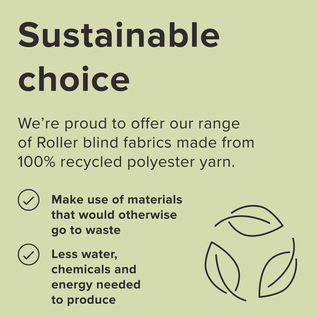 part of our roller blinds range made from 100% recycled polyester yarn