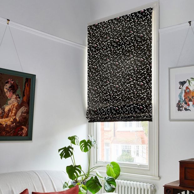 vapour obsidian roman blind in living room