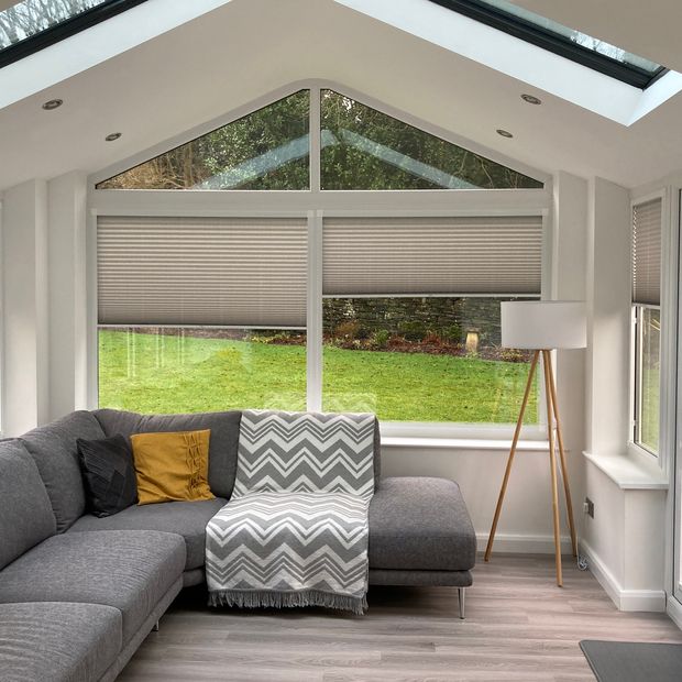 Relife linen conservatory side pleated blinds