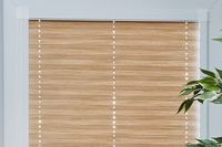 close up of influencer perfect fit pleated blinds on french doors
