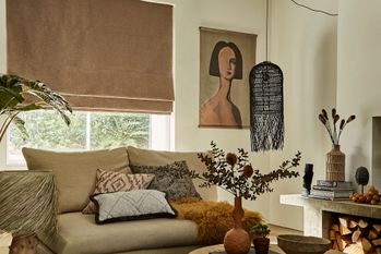 sulby ochre abigail ahern roman blind