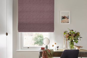 purple roman blind hillarys ROMAN SPRITZ GRAPE
