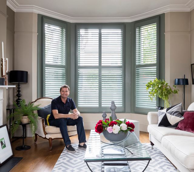 George Clarke custom colour shutters