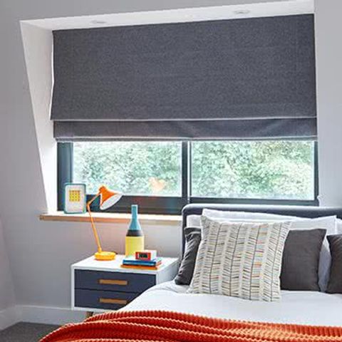 Huxley Charcoal Roman blind