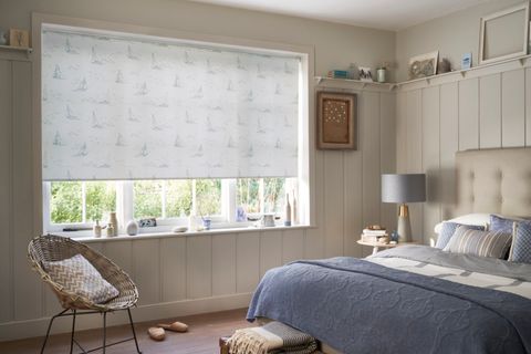 Boats Navy Roller blind