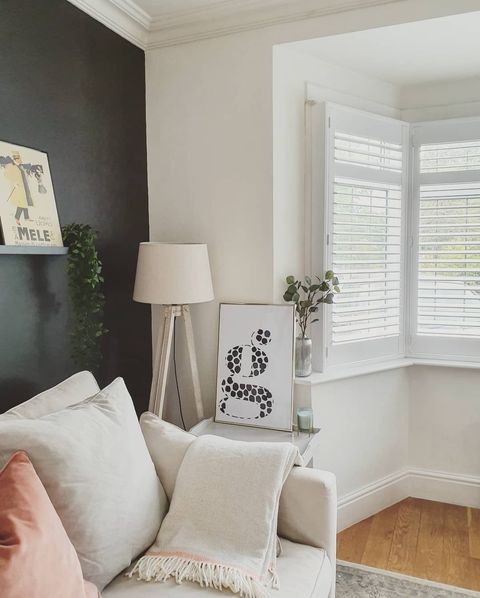 white shutters in living room