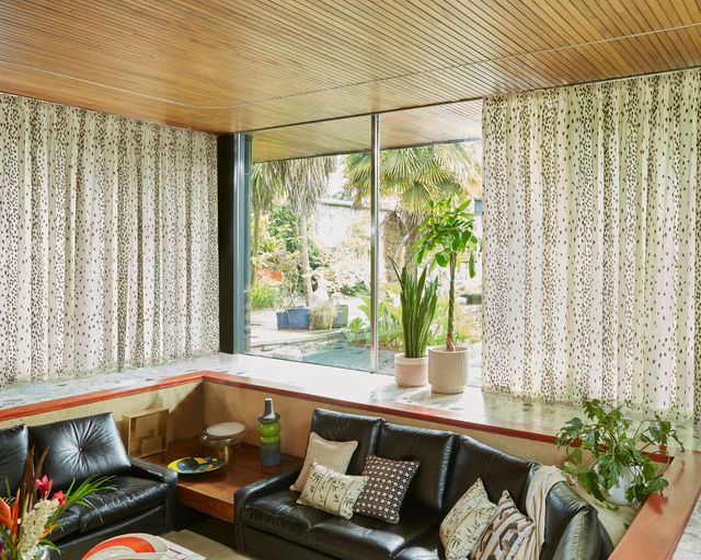 Poodle and Blonde Tottenham Dalmatian Eyelet Curtains in the Lounge